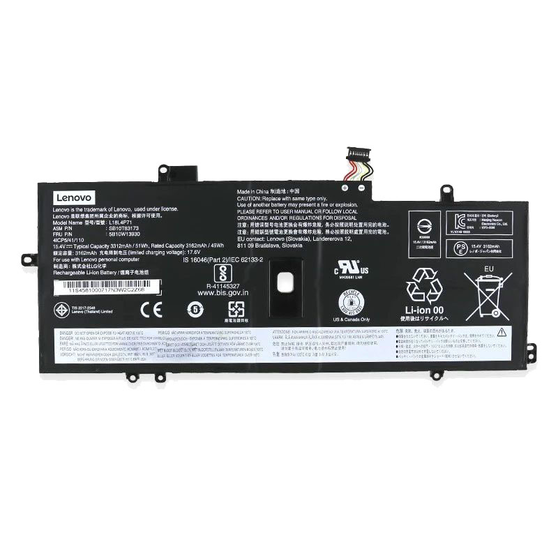 Lenovo 5B10W13931 L18C4P71 Original Akku 3312mAh 51Wh 4-Zellen