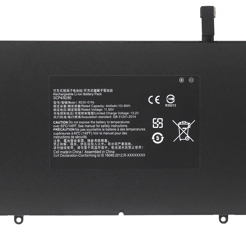 4640mAh 53.6Wh 6 Zellen Akku Razer 3ICP4/92/80 3ICP4/92/77