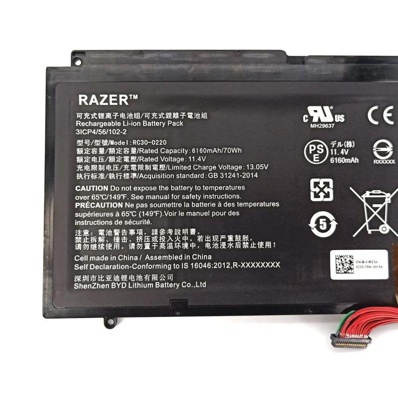 Original 6160mAh 70Wh 3 Zellen Akku Razer Blade Pro 17 RZ09-03148W02-R3W1