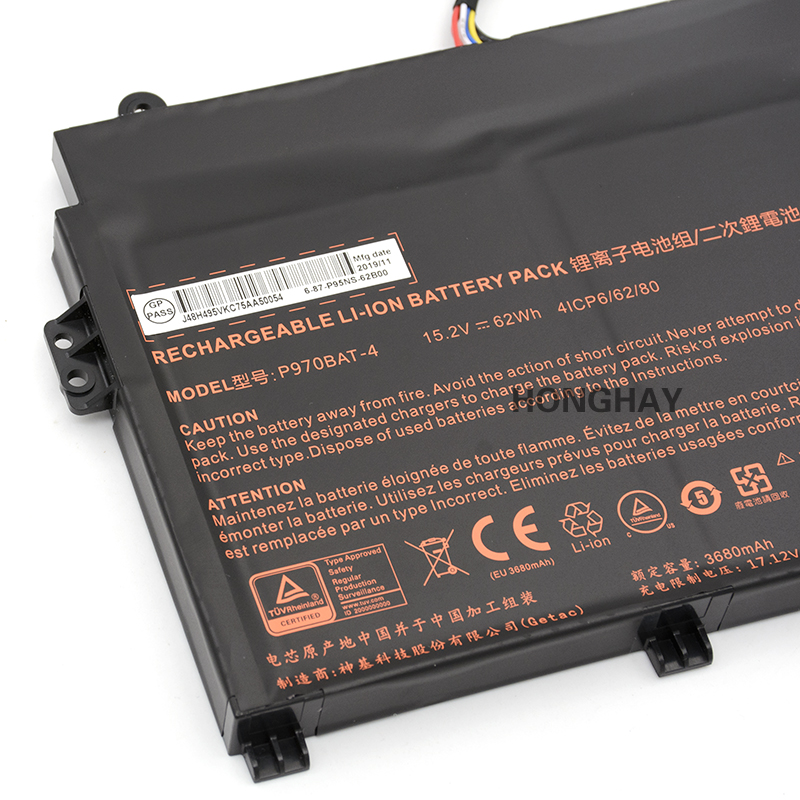 3680mAh 62Wh 4 Zellen Akku Mifcom SG6(P960ED)(ID 8032)