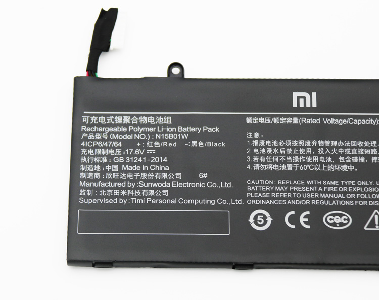 Original 2600mAh 40Wh 4 Zellen Akku Xiaomi MI Ruby 15.6